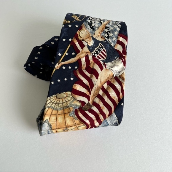 Vintage Tango by Max Raab American Collection Javelin Throw 100% Silk Tie - Picture 3 of 11